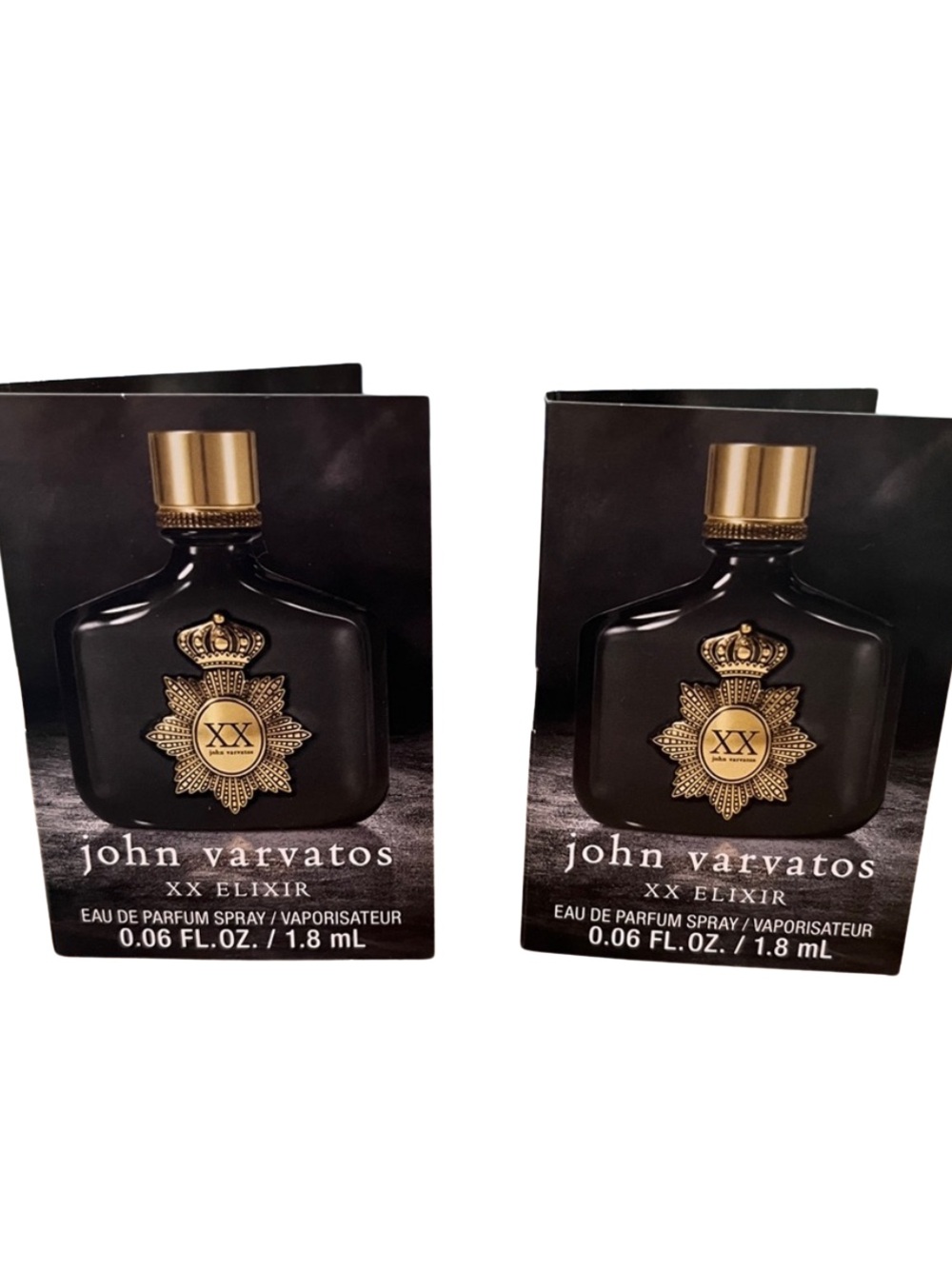 John Varvatos XX Elixir EDP Samples x2 1.8 mL Sprays